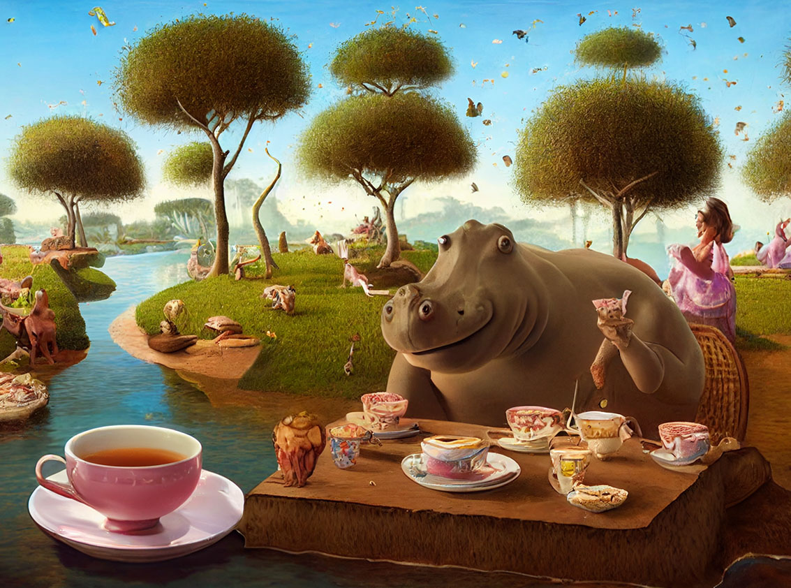Hippo Tea Party Unreal Puzzles